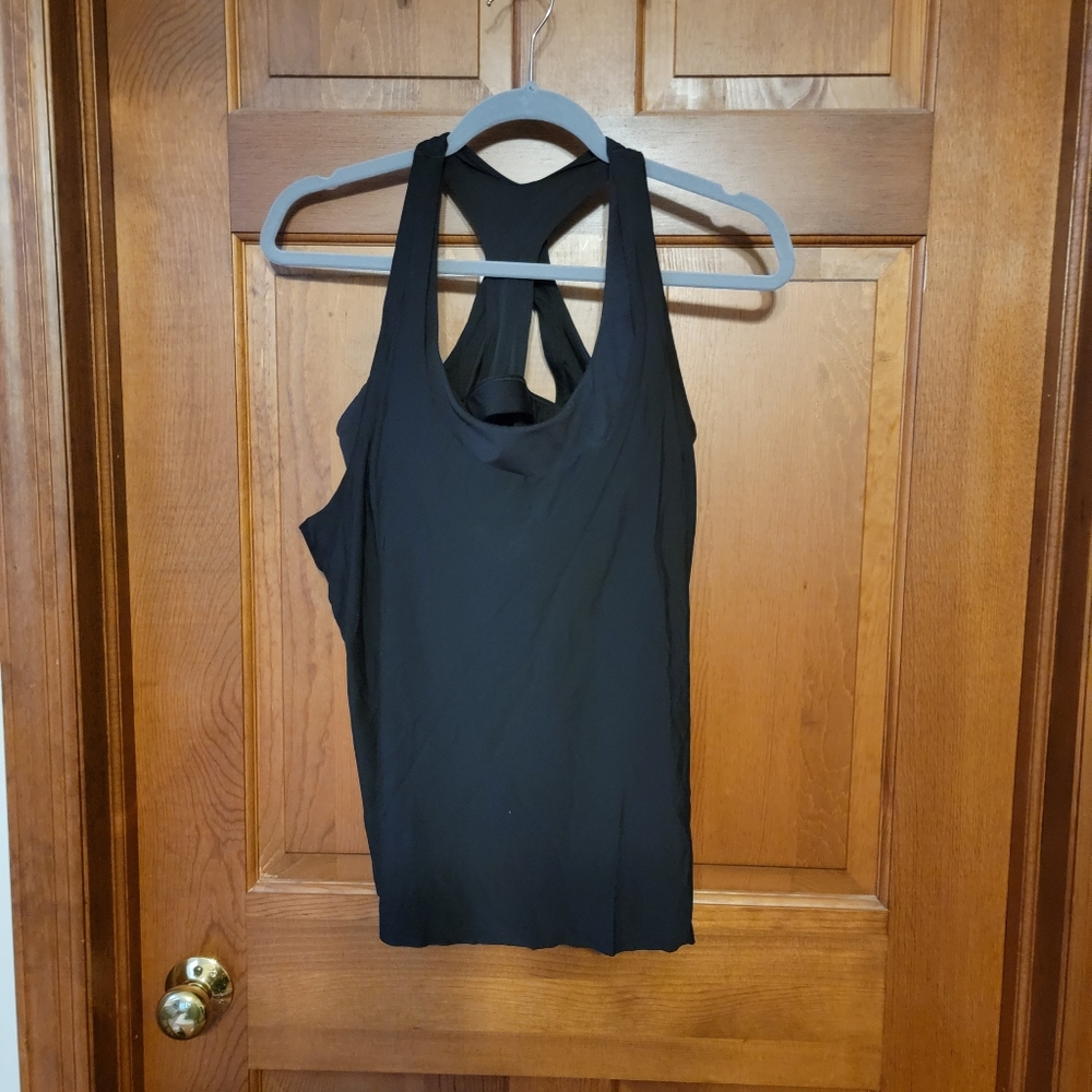 Athleta bra/ attached top XL black